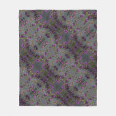 Couverture Polaire Élégant violet floral gris botanique (Devant)