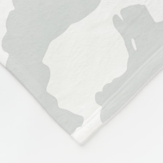 Couverture Polaire Elegant White Gray Leopard Cheetah Animal Print (Coin)