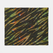 Couverture Polaire Elégant Zebra Poster de animal Peacock Feathers (Devant (Horizontal))