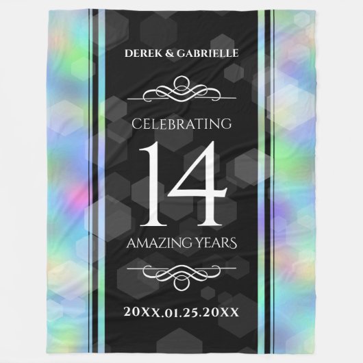 Couverture Polaire Élégante 14ème anniversaire du Mariage Opal (Devant)