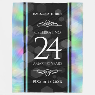 Couverture Polaire Élégante 24e anniversaire du Mariage Opal