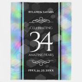 Couverture Polaire Élégante 34e anniversaire du Mariage Opal (Devant)