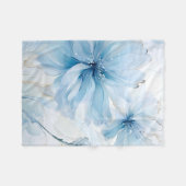 Couverture Polaire Elégante aquarelle à fleurs florales d'Aquarelle (Devant (Horizontal))