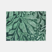 Couverture Polaire Elégante aquarelle Botanique Vert Feuille (Devant (Horizontal))