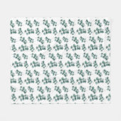 Couverture Polaire Elégante aquarelle eucalyptus (Devant (Horizontal))