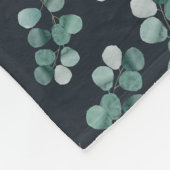 Couverture Polaire Elégante aquarelle eucalyptus (Coin)