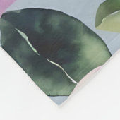 Couverture Polaire Elégante aquarelle Rose design floral (Coin)