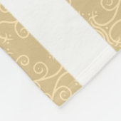 Couverture Polaire Elégante bande or & blanc (Coin)