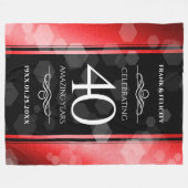 Couverture Polaire Élégante célébration du 40e anniversaire du Mariag (Devant (Horizontal))