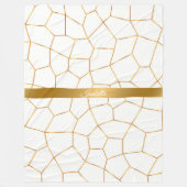 Couverture Polaire Élégante collection de verre blanc doré moderne (Devant)