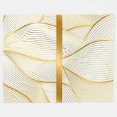 Couverture Polaire Elégante collection Floral Or Blanc (Devant (Horizontal))