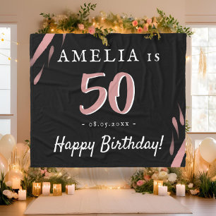 Couverture Polaire Elégante couleur rose noire 50e anniversaire