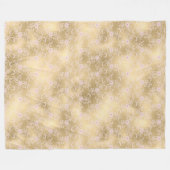 Couverture Polaire Elégante dentelle florale rose et or (Devant (Horizontal))