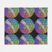 Couverture Polaire Élégante fleur colorée de vie libellule art (Devant (Horizontal))