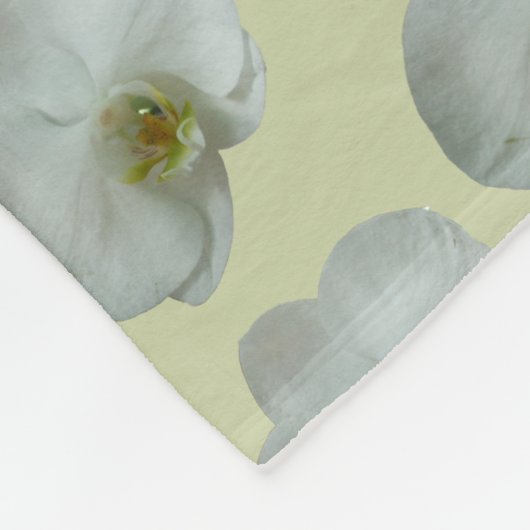 Couverture Polaire Élégante floraison d'orchidées blanches (Coin)