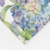 Couverture Polaire Élégante Hydrangée rose Bleu en fleurs florales (Coin)