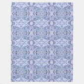 Couverture Polaire Elégante mosaïque bleue glace, moderne (Devant)