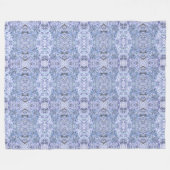 Couverture Polaire Elégante mosaïque bleue glace, moderne (Devant (Horizontal))