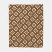 Couverture Polaire Élégante Motif Carré beige (Devant)