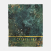 Couverture Polaire Élégante Parties scintillant Émeraude Vert Et Or P (Devant)