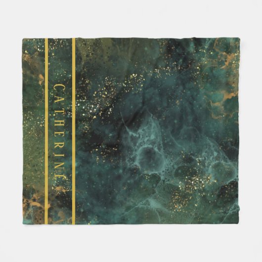 Couverture Polaire Élégante Parties scintillant Émeraude Vert Et Or P (Devant (Horizontal))