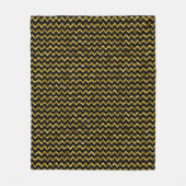 Couverture Polaire Elégante Parties scintillant Noir Or Chevron Strip (Devant)
