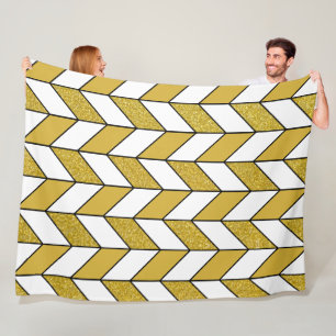 Couverture Polaire Elégante Parties scintillant or Herringbone Chevro