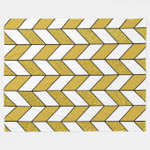 Couverture Polaire Elégante Parties scintillant or Herringbone Chevro (Devant (Horizontal))