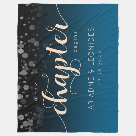 Couverture Polaire Elégante Pêche Océanique Bleu Mariage Un Nouveau C (Devant)