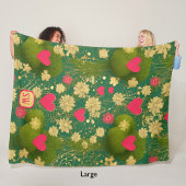 Couverture Polaire Élégante Saint-Valentin, monogramme, mousse