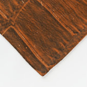 Couverture Polaire Élégante texture en cuir de crocodile marron. (Coin)