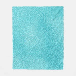 Couverture Polaire Élégante texture en cuir turquoise