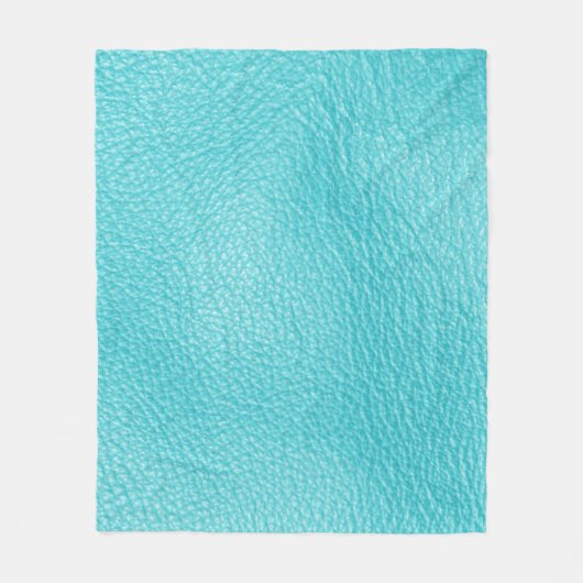 Couverture Polaire Élégante texture en cuir turquoise (Devant)