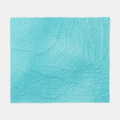 Couverture Polaire Élégante texture en cuir turquoise (Devant (Horizontal))