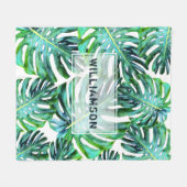 Couverture Polaire Élégante végétation tropicale sur mesure Hawaii Le (Devant (Horizontal))