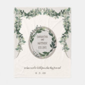 Couverture Polaire Élégante verdure Mariage Célébration Mémoire Jeter (Devant)