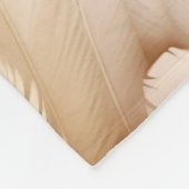 Couverture Polaire Élégantes plumes beiges (Coin)