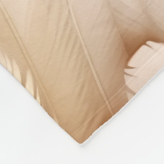 Couverture Polaire Élégantes plumes beiges (Coin)