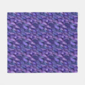 Couverture Polaire Élégantes plumes violettes (Devant (Horizontal))