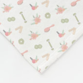 Couverture Polaire Élégants objets Spas avec design floral (Coin)