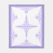 Couverture Polaire Elément Art déco en blanc & blanc molleton violet (Devant)