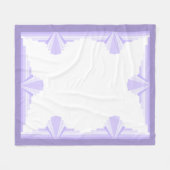 Couverture Polaire Elément Art déco en blanc & violet Fleece Blanket (Devant (Horizontal))