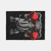 Couverture Polaire Élément de boxe avec gants de boxe Kickboxing Drôl (Devant (Horizontal))