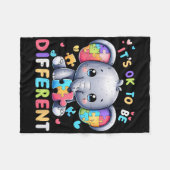 Couverture Polaire Élément Éléphant Autisme Sensibilisation C'est Ok (Devant (Horizontal))