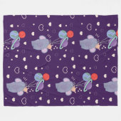 Couverture Polaire Élément et Lapin Montgolfière spatiale | Fantaisis (Devant (Horizontal))