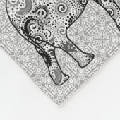 Couverture Polaire Élément tourbillon fractal - gris, noir et blanc (Coin)