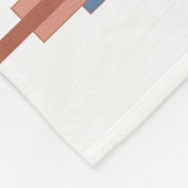 Couverture Polaire Éléments Art déco en or rose & bleu (Coin)