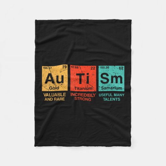 Couverture Polaire Éléments autistes Tableau périodique Sensibilisati (Devant)