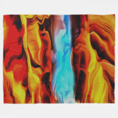 Couverture Polaire Eléments Chauds Et Froids Acrylique Verser Abstrai (Devant (Horizontal))