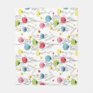 Couverture Polaire Eléments de design colorés, amusants, circulaires